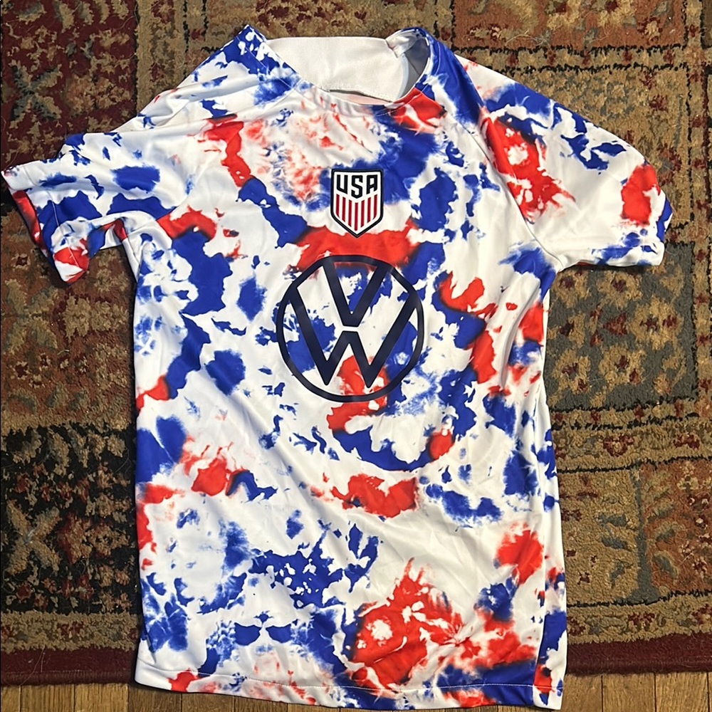 Nike Red and White USA Jersey
